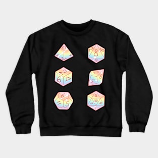 Pastel rainbow dice set Crewneck Sweatshirt